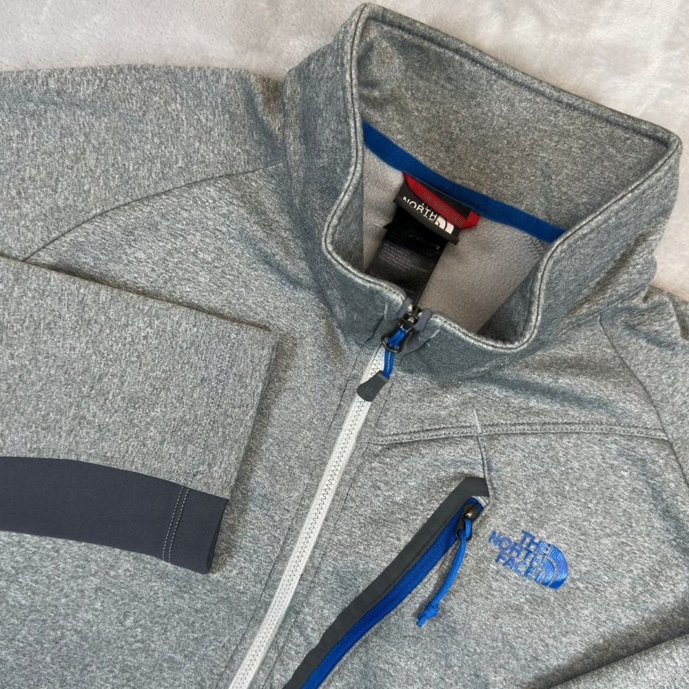 The North Face Pullover Mens XL Grey Quarter Zip Tech Fleece Jacket 0324